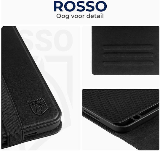 Rosso Synthetic Leather Flip Cover Black (Galaxy Tab S9)