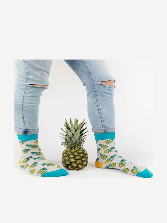 Crazy Socks Bărbați Șosete Light Gray 1Pachet Crazy Socks Bărbați Șosete Light Gray 1Pachet