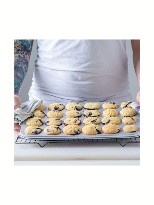Decora Formă de Patiserie pentru Cupcakes/Muffins din Aluminiu 24 Locuri 4.3x4.3buc 1buc