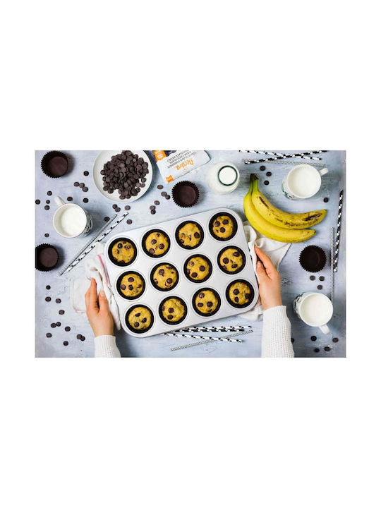 Decora Non-stick Aluminum Cupcakes & Muffins 12 Cups Baking Pan 7cm