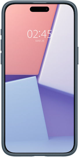 Spigen Thin Fit Back Cover Plastic 1.55mm ardezie metalică (iPhone 15 Pro)