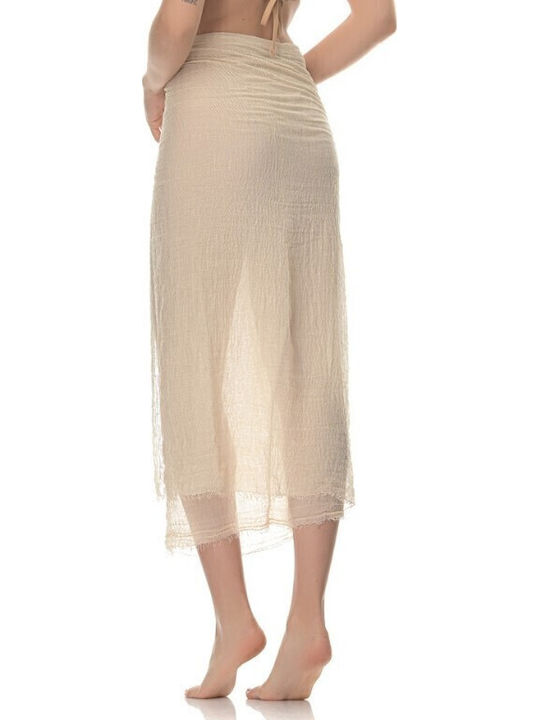 V-store Pareo Bej Femeiesc Cu Buline PR1819
