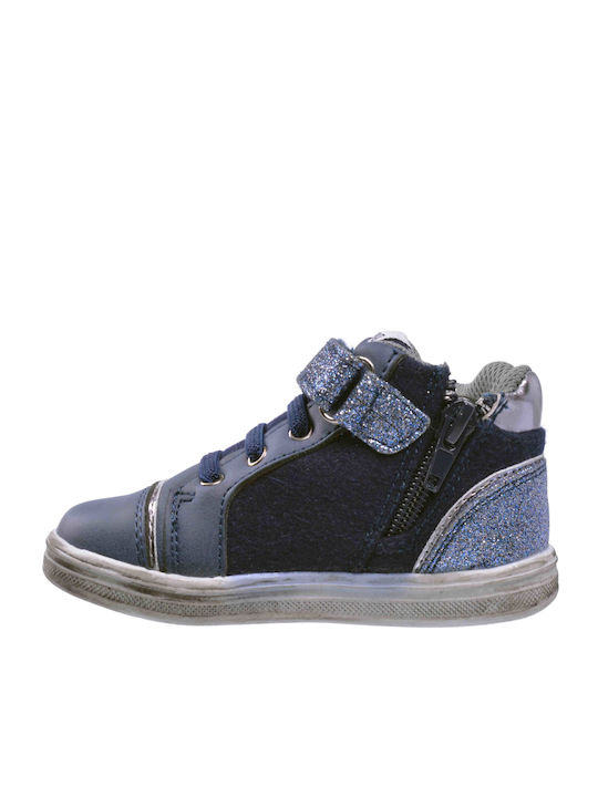 Παιδικά Sneakers High με Σκρατς Μπλε
