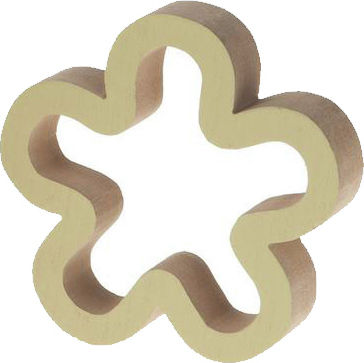 Synchronia Decorativ Floare din Lemn 11.3x11.3x2.5cm 1buc