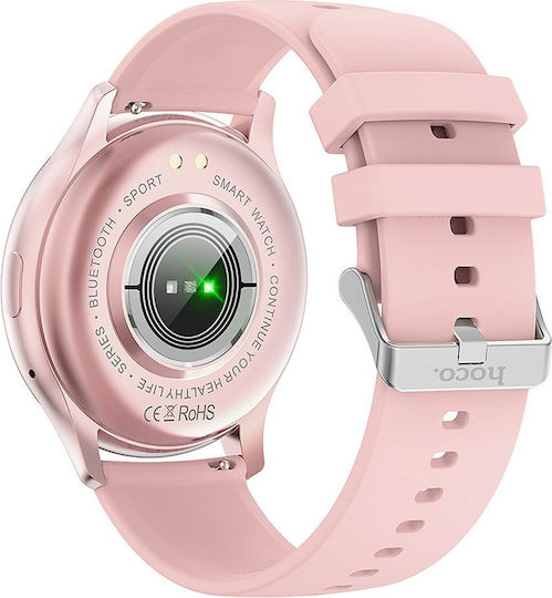 Hoco Y15 Aluminium Smartwatch with Heart Rate Monitor (Rose Gold)