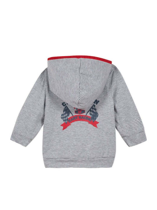 Παιδική Ζακέτα Fleece με Κουκούλα μπλε ριγέ