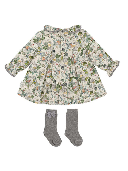 Tutto Piccolo Kids Dress Set with Accessories Long Sleeve Embrime