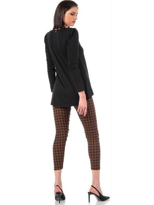 Damen Stoff Hose Brown