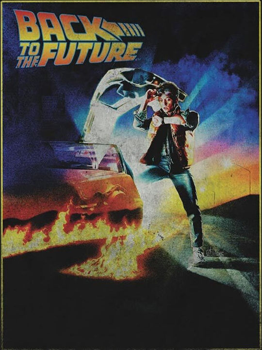Paperinos Back To The Future Vintage Poster T-shirt Μαύρο Βαμβακερό