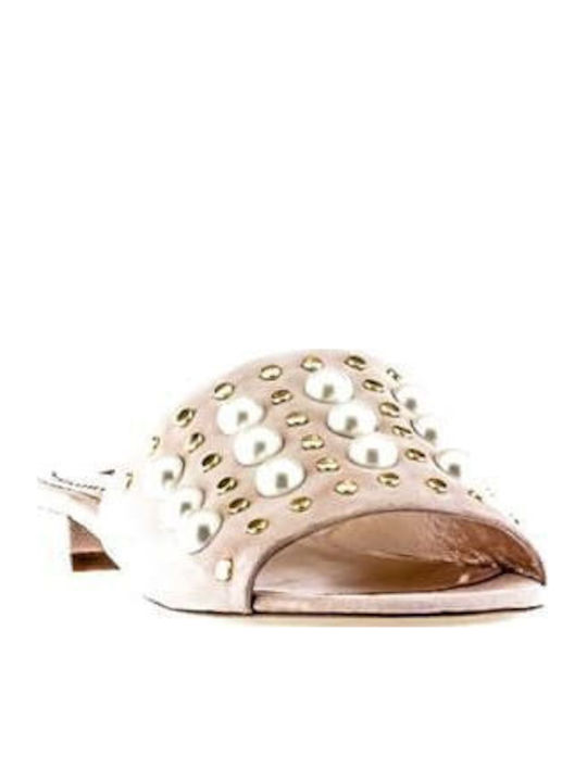 Sandale Casual Damă de Piele Roz 11-Nude