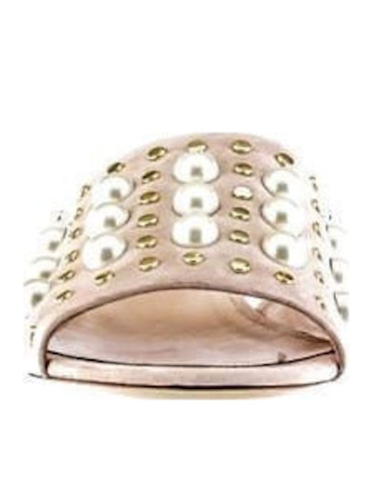 Sandale Casual Damă de Piele Roz 11-Nude