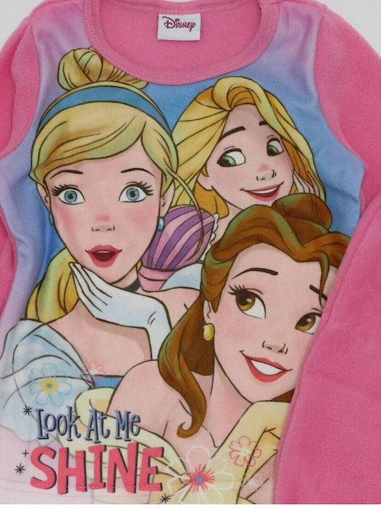 Disney Kinder Schlafanzug Winter Fleece Rosa Princess