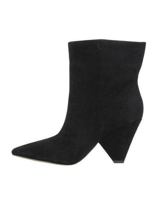 Suede Γυναικεία Μποτάκια Μαύρα