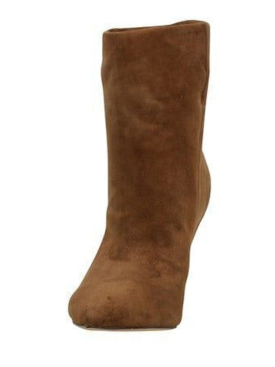 Suede Women's Ankle Boots Brown