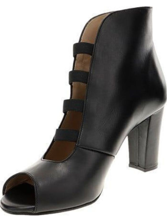 Leather Women's Ankle Boots Black