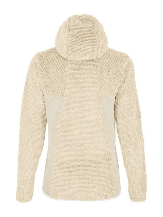 Fleece Damen Jacke Oatmeal Melange