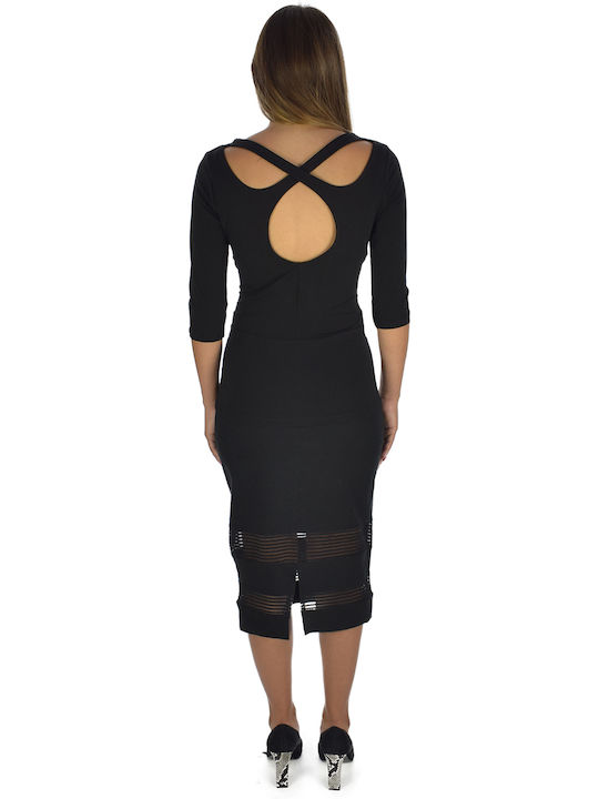 Women's Blouse 3/4 Sleeves Black