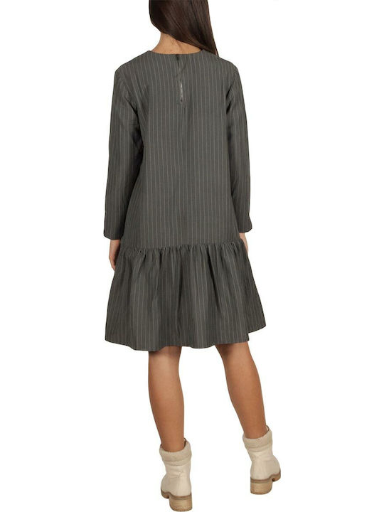 Mini Kleid mit Rüschen Gray