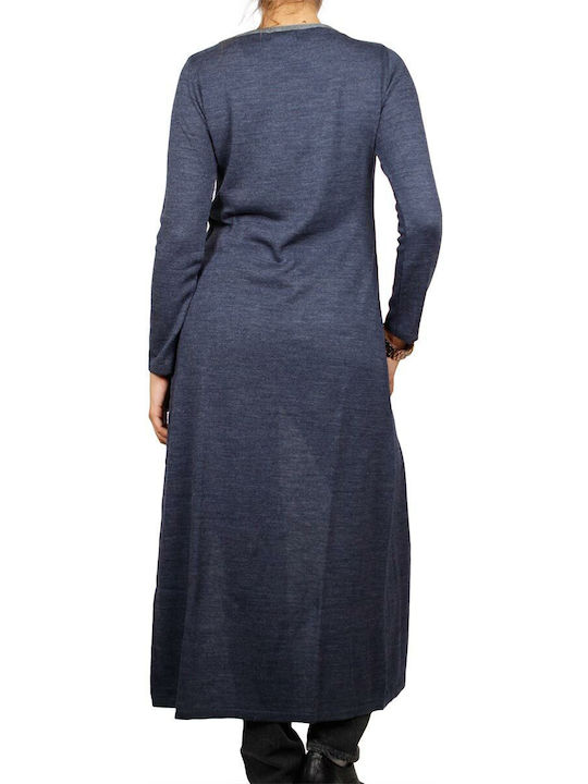 Aggel Women's Long Sleeve Pullover Wool Blue