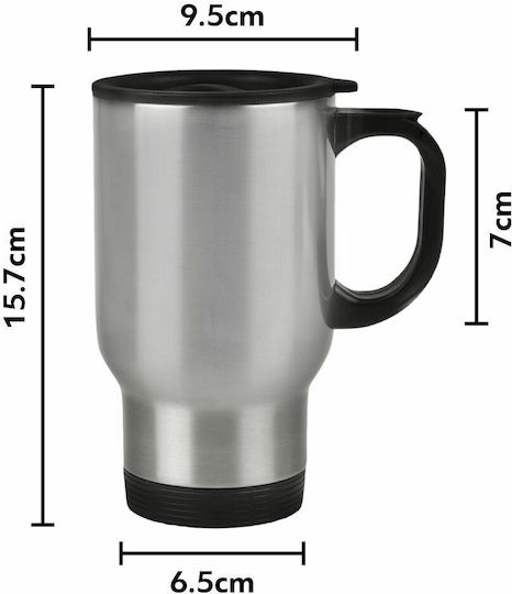Koupakoupa Mickey Stainless Steel Thermos Bottle 450ml Silver with Handle