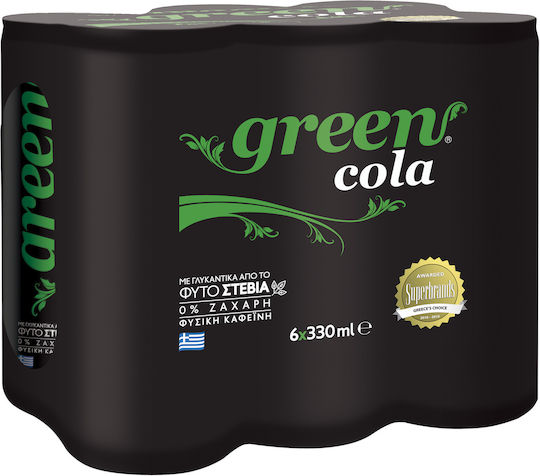 Green Cola Cola with Carbonation in Box 6x330ml