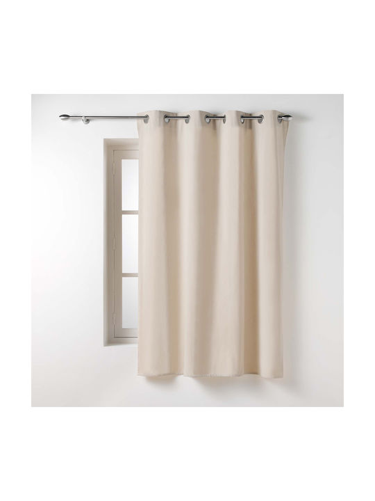 Window Curtain with Grommets L-c Twily Beige 135x180cm