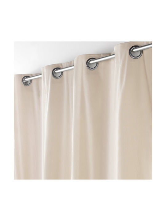 Window Curtain with Grommets L-c Twily Beige 135x180cm