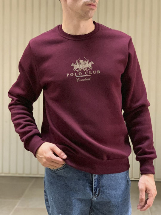 Everbest Herren Sweatshirt Bordeaux