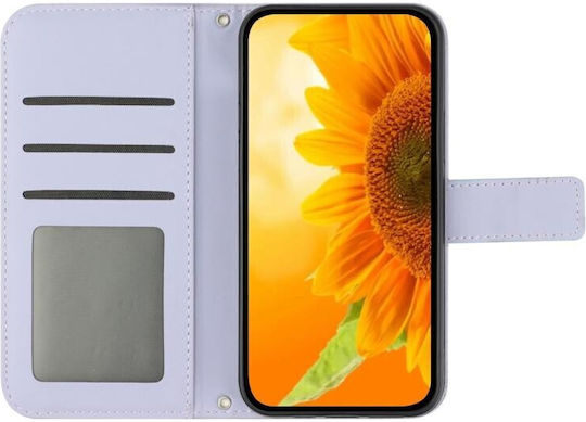 Sun Flower Brieftasche Lila (Motorola Edge 40 Neo)