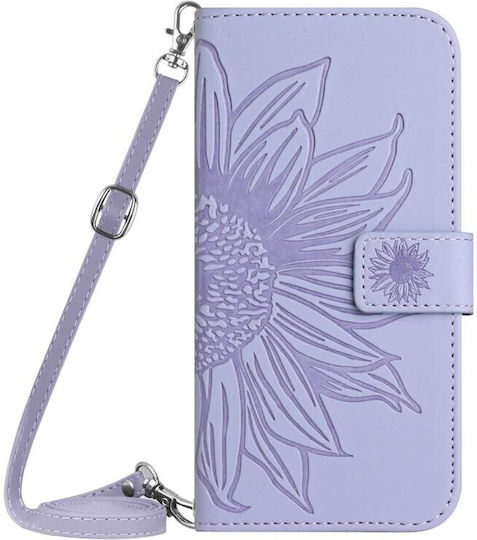 Sun Flower Brieftasche Lila (Motorola Edge 40 Neo)
