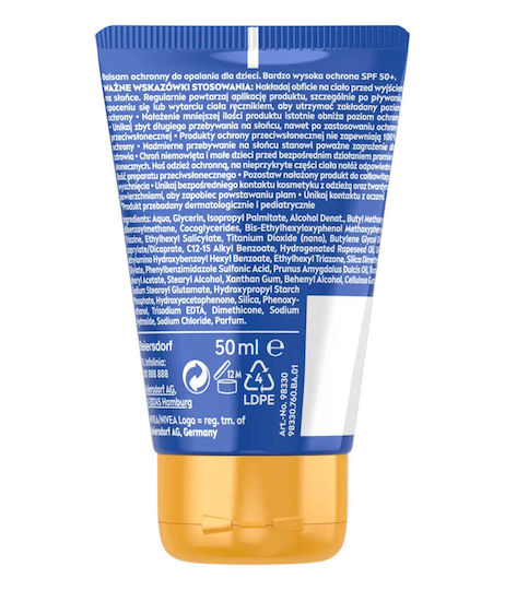 Nivea Protect Waterproof Body Sunscreen SPF50 50ml