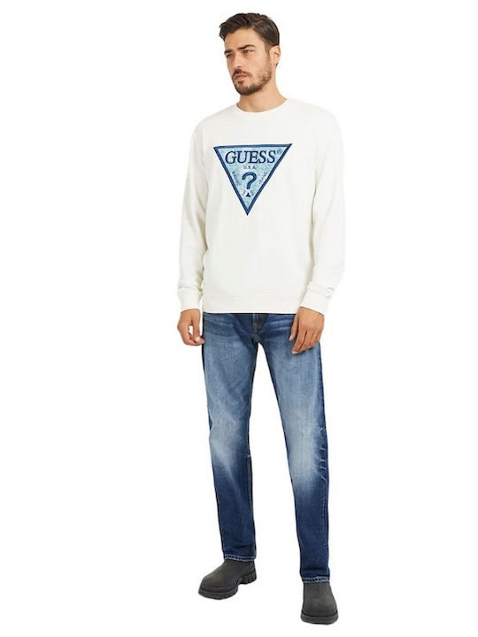 Guess Men's Sweatshirt Ecru