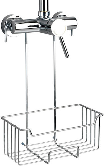 Wenko Montat pe perete Raft Baie Inox 25x36x14cm Albastră