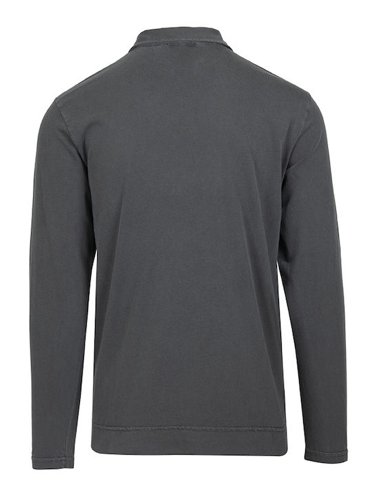 Crossley Men's Long Sleeve Blouse Polo Gray