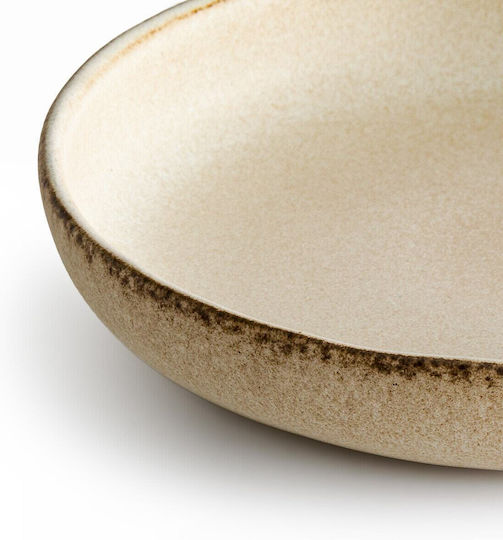 Am.Pm Plate Pasta Ceramic Beige with Diameter 29cm 4pcs