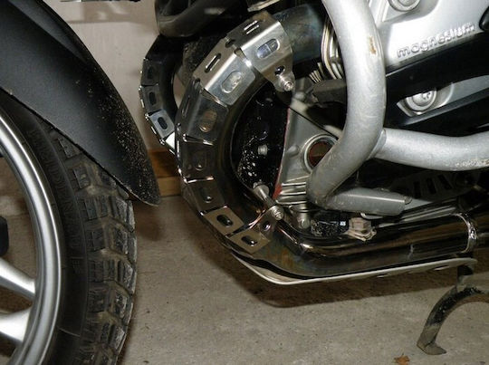 Moto Discovery Motorrad-Auspuffschutz BMW R 1200 GS Abenteuer Silber