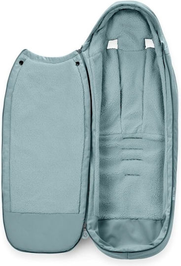 Cybex Gold Stroller Footmuff Light Blue With Fleece Lining