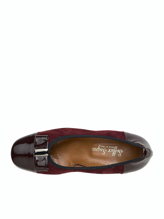 Pantofi cu toc Burgundy