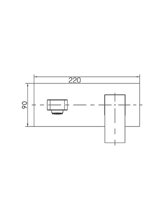 Excel Loretta Built-in Mixer & Spout Set for for Bathroom Sink Silver