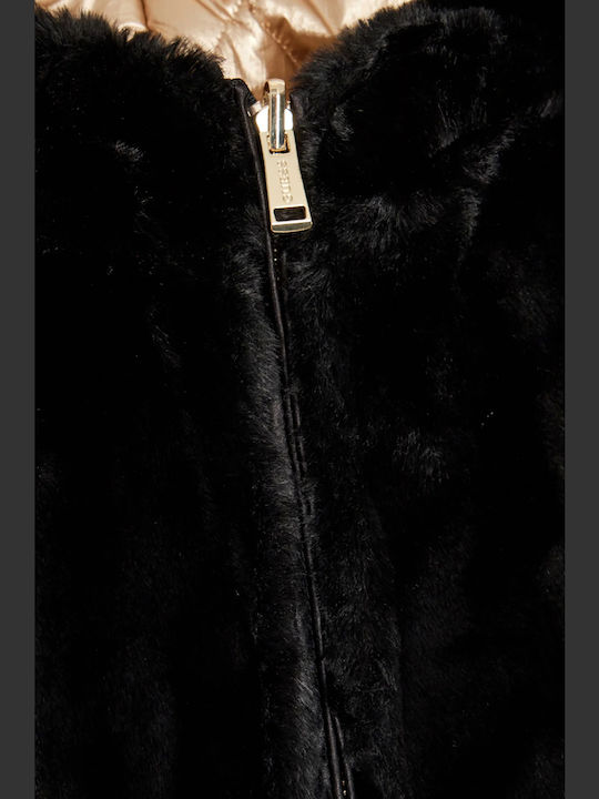 Kids' Casual Jacket Double Sided with Hood Black