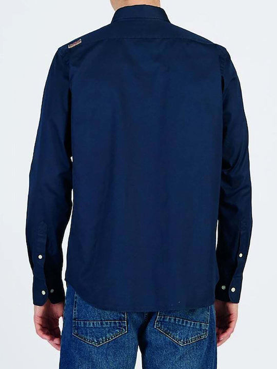 La Martina Men's Shirt Long Sleeve Blue