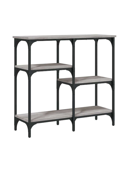 Console Table Wood & Metal Grey Sonoma L80xW29xH75cm