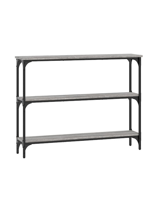Console Table Wood & Metal Grey Sonoma L100xW22.5xH75cm