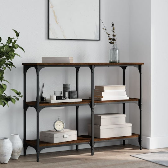 Console Table Wood & Metal Coffee L100xW29xH75cm