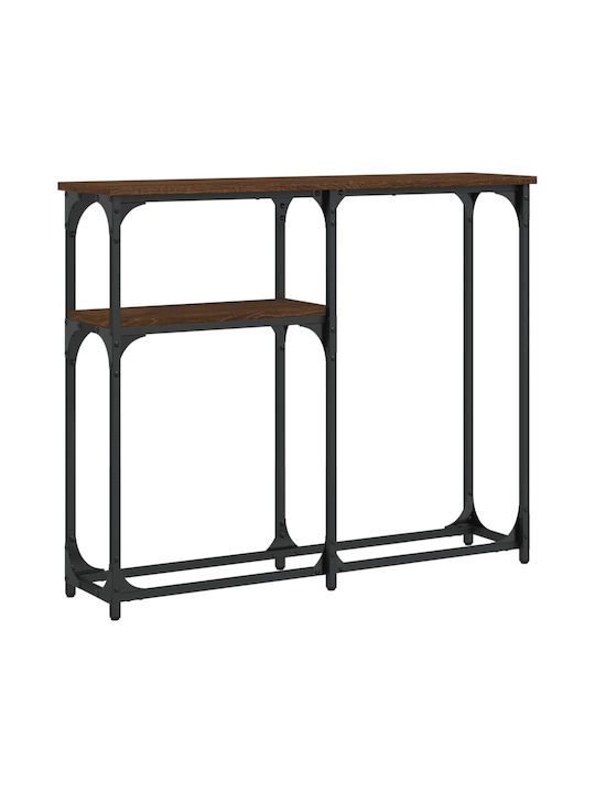 Console Table Wood & Metal Coffee L90xW22.5xH75cm