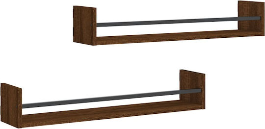 Regale Wand Brown Oak 2Stück 80x16x14cm