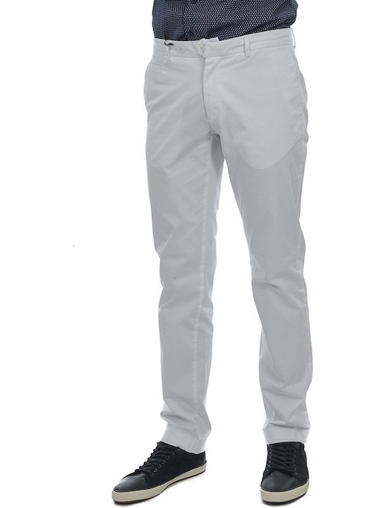 Tom Frank Men's Trousers Chino Elastic white