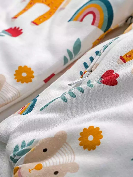 Ako Winter Sleeping Bag with Feet 2.5 Tog Rainbow with Detachable Sleeves