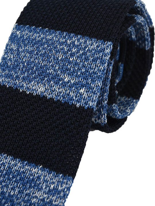 Hackett Ανδρική Γραβάτα Πλεκτή με Σχέδια σε Μπλε Χρώμα