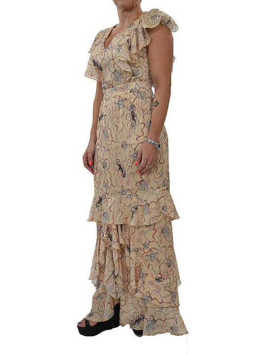Summer Maxi Evening Dress Beige